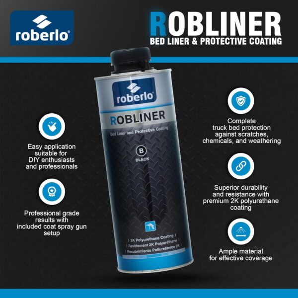 Herculiner Professional Grade Bed Liner Spray Kit – Includes Mounting Hardware